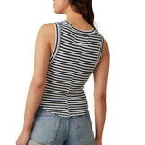Free People Kate Stripe Tee Navy Combo