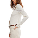 Free People Let's Party Cardi in Clean Ivory