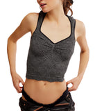 Free People Love Letter Sweetheart Cami In Black
