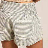 Free People Luna Railroad Striped Pull-On Short In Horizon Stripe