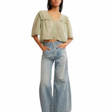 Free People Luna Top In Mermaids Tail