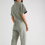 Free People Marci Coverall Washed Army