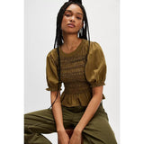 Free People Maxey Knit Top In Calvary Green