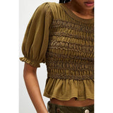 Free People Maxey Knit Top In Calvary Green