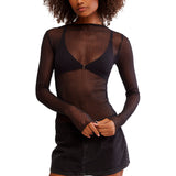 Free People Minding My Business Top in Black Combo