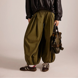 Free People Moonflower Balloon Trousers in Dark Green