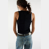 Free People Neria V-Neck Tank Top In Black