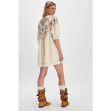 Free People Orson Mini Dress in Ivory Combo