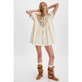 Free People Orson Mini Dress in Ivory Combo