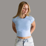 Free People Protagonist Tee In Dream Blue