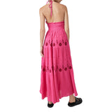 Free People Real Love Embroidered Maxi in Pink
