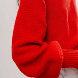 Free People Riley Pullover In Fiery Red