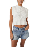 Free People Rowan Vest in Ivory