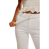 Free People Sabine Slim A Line Jeans In White