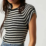 Free People Slinky Baby Tee Black