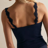 Free People Spring Fever Cami Top in Navy