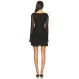 Free People Tabby Lace Mini Dress In Black
