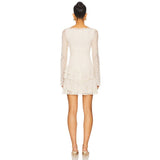 Free People Tabby Lace Mini Dress In Tea