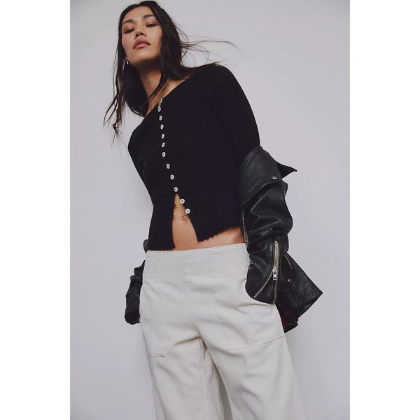 Free People Tilly Long-Sleeve Cardi In Black