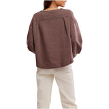 Free People Total Eclipse Tee In Chocolate