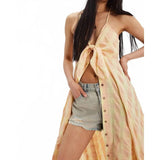 Free People Via Midi Dress In Creamsicle Combo Eve