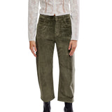 Free People We The Free Deep Trance Dropped Corduroy Jeans in Keepsake Clover Green