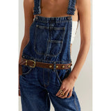 Free People  We The Free Good Luck Barrel Overalls In Deep End
