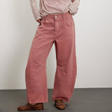Free People We The Free Good Luck Mid-Rise Barrel Jeans In Sunsetter