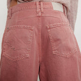 Free People We The Free Good Luck Mid-Rise Barrel Jeans In Sunsetter