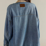 Free People We The Free Lemon Denim Jacket in Blue