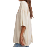 Free People We The Free Love Rose Tee In Ivory Combo