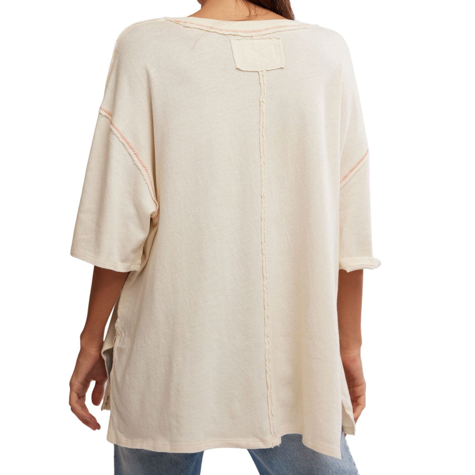 Free People We The Free Love Rose Tee In Ivory Combo