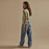 Free People We The Free Minimalist Moxie Barrel Jeans In Country Fair