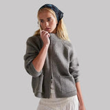 Free People We The Free On It Zip-Up Cardigan In Cool Grey