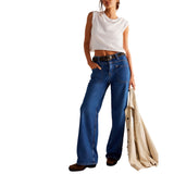 Free People We The Free Palmer Cuffed Jeans In Tunnel Vision Blue