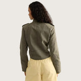 Free People We The Free Ryland Band Jacket In Double Espresso