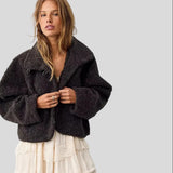 Free People We The Free Softest Touch Jacket In Charcoal Grey