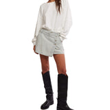 Free People We The Free Wynne Railroad Skirt In Indigo