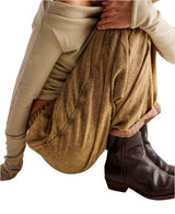 Free People High Road Pull-On Barrel Pants in Olive
