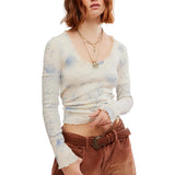 We The Free Clover Printed Thermal In Ivory Combo