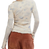 We The Free Clover Printed Thermal In Ivory Combo