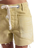 We The Free Moxie Barrel Shorts In Whipped Butter