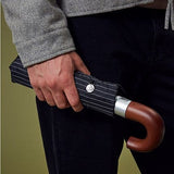 Fulton Chelsea City-Stripe Gents Auto Compact Umbrella Black