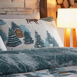 Furn. Arcticus Blue Double Duvet Cover and Pillowcase Set
