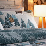 Furn. Arcticus Arctic Animal Duvet Super King Cover Set In Blue