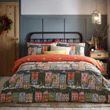Furn. Christmas Spirit Festive Duvet Cover Set Green