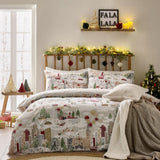 Furn. Joy To All Printed King Duvet Cover Set In Snow Berry