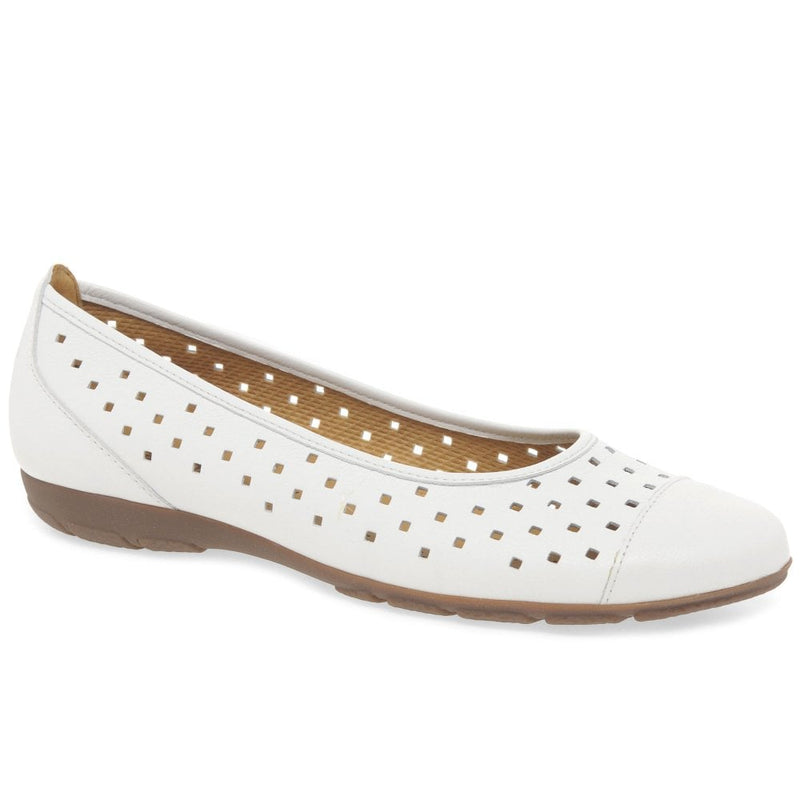 Gabor Ballerina Flats White