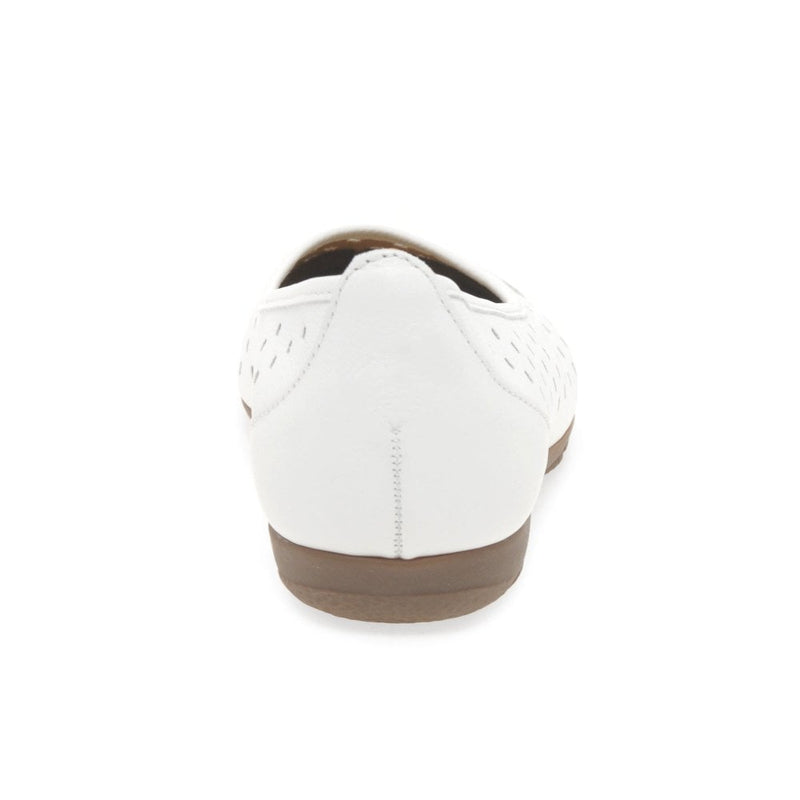Gabor Ballerina Flats White
