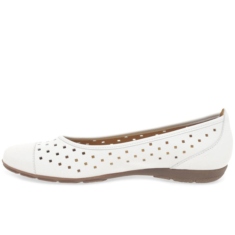 Gabor Ballerina Flats White
